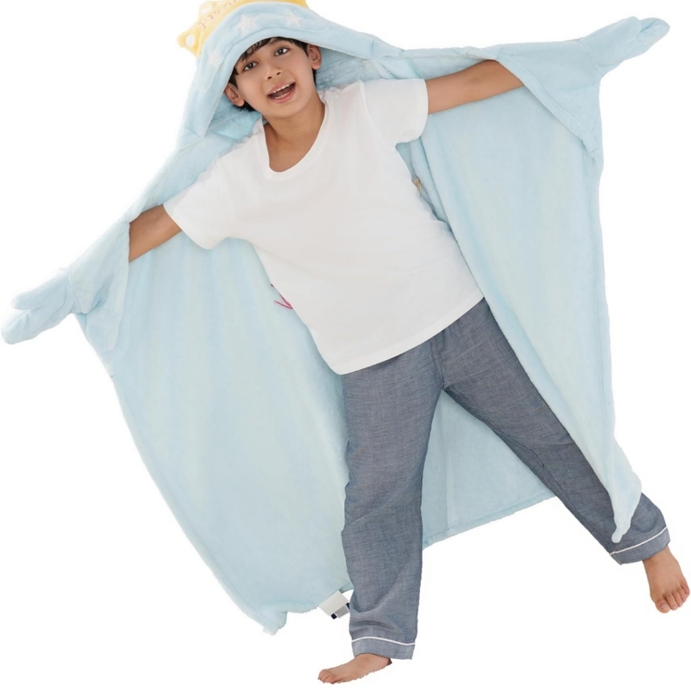 Soft Light Blue Wearable Blanket